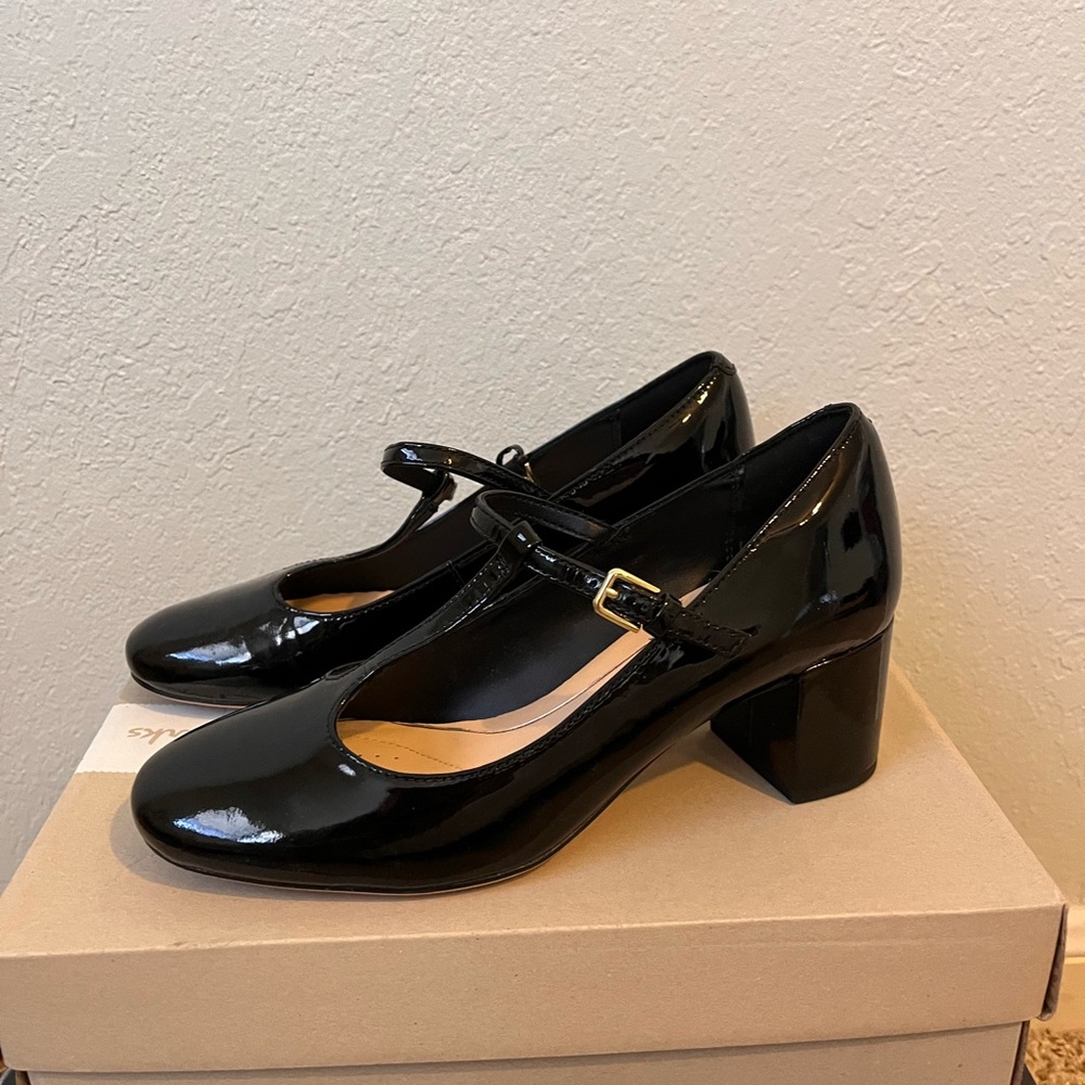 Black Patent Leather Mary Jane Heels